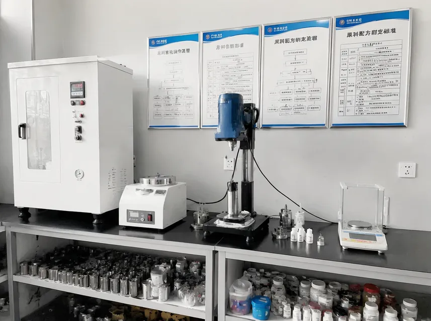 CLSEG R&D laboratory with formula testing equipment for diamond segment development