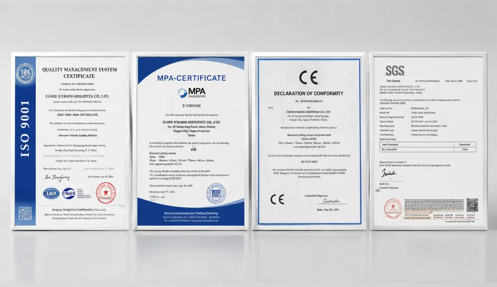 MPA and CE certification documentation for CLSEG diamond cutting discs