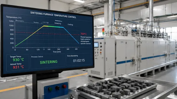 Precision sintering furnace temperature control profile for fine-diamond ceramic tile blade segments