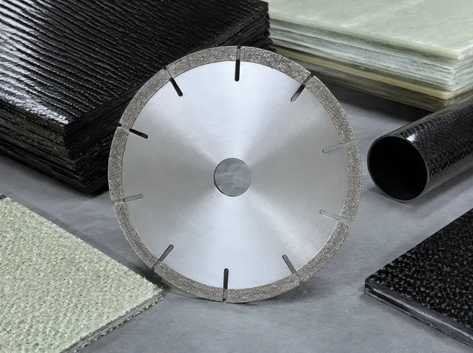 Electroplated diamond blade for composite and FRP cutting applications