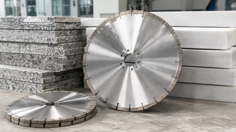 Soft-medium bond matrix blade designed for granite and engineered quartz cutting