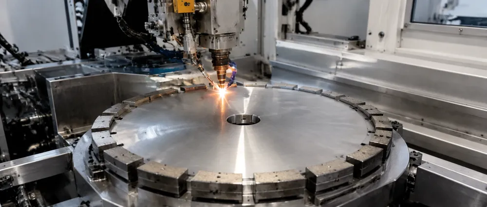 Segmented diamond blade manufacturing — CNC core tensioning and segment welding process