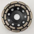 Single-row diamond cup grinding wheel segment configuration