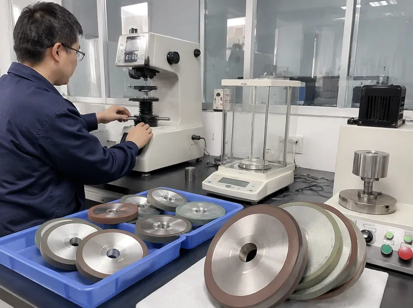 CLSEG R&D lab measuring diamond concentration and bond hardness for OEM formula matching
