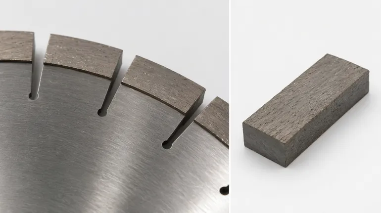 Flat rectangular diamond segment with uniform width from base to tip