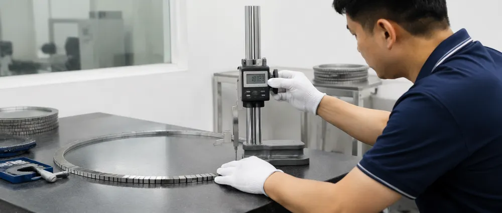 CLSEG ceramic saw blade rim manufacturing process from powder mixing to final inspection