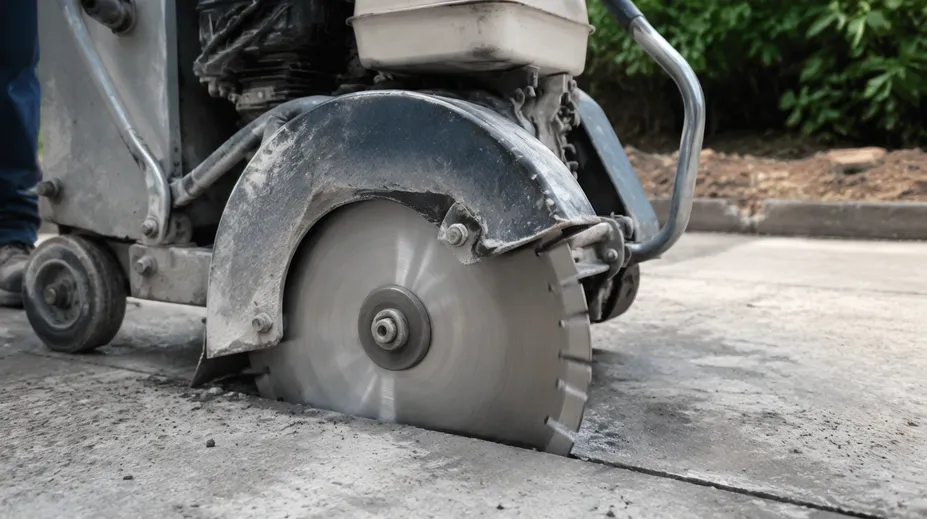 Dry-cut concrete blade used for utility access cutting through pavement