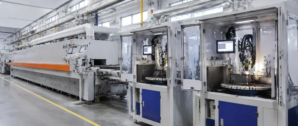 Automated sintering furnace and laser welding stations on CLSEG production line