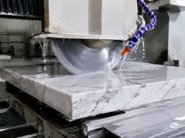 Precision cutting premium marble for monument and decorative stone applications