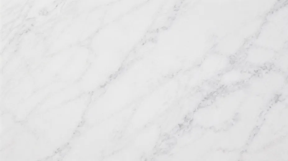 Classic calcite marble — fine-grained white Carrara surface showing uniform crystalline structure