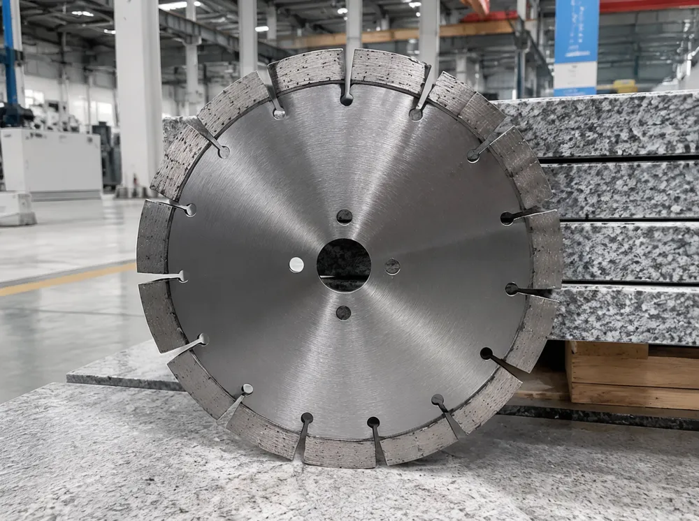CLSEG wet cut diamond blade with water-cooled segments for stone cutting