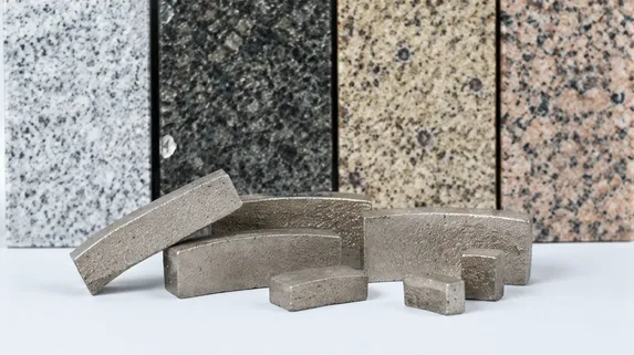 Hard-bond diamond segment for soft abrasive granite cutting
