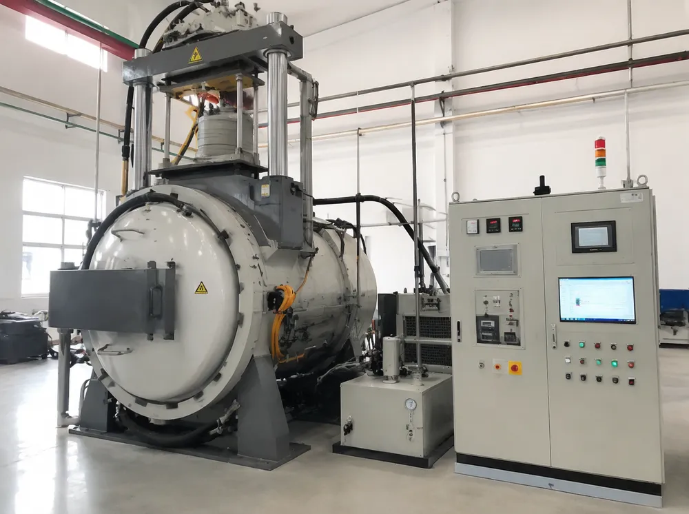 Hot-press sintering furnace with automated temperature control for diamond segment manufacturing