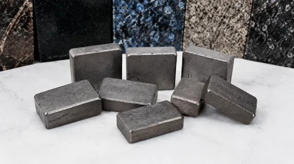 Soft-bond diamond segment for hard non-abrasive granite cutting