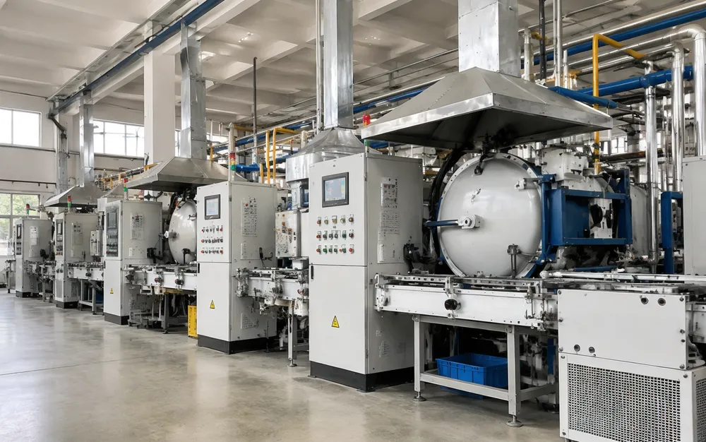 Automated diamond segment sintering production line with programmable furnaces