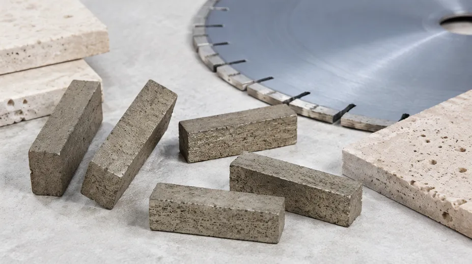 Diamond segments engineered for travertine and porous limestone cutting