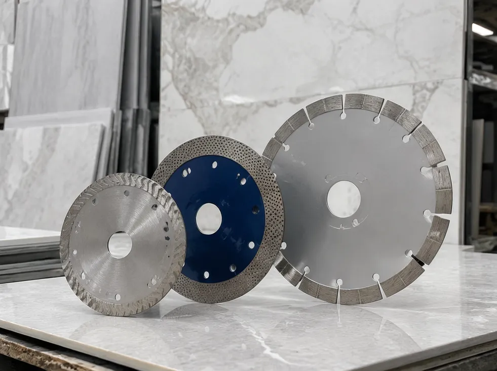 Diamond cutting discs for porcelain and sintered stone tile distribution