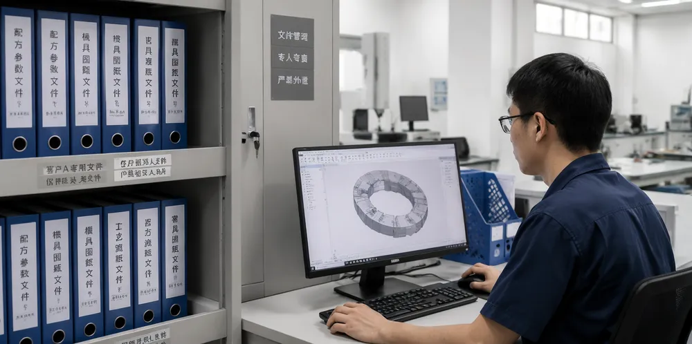 Production file segregation and IP protection in diamond tool manufacturing