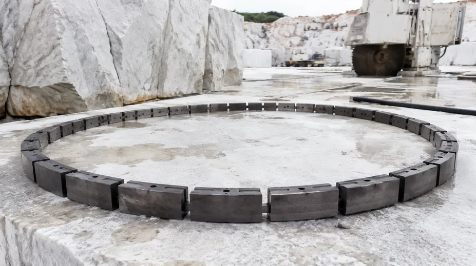 Large diameter diamond segments for quarry block cutting